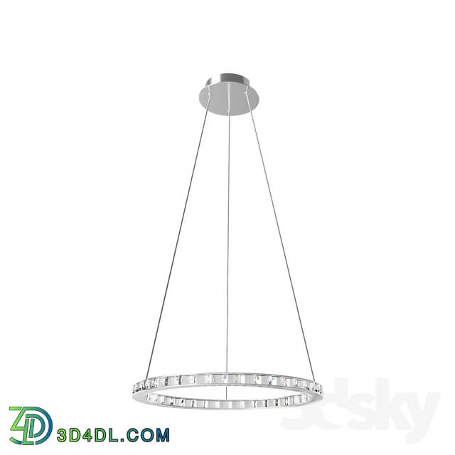 Ceiling light - 31668 LED suspension VARRAZO_ 16_8W _LED__ Ø550_ H1000_ steel_ chrome _ crystal_ transparent