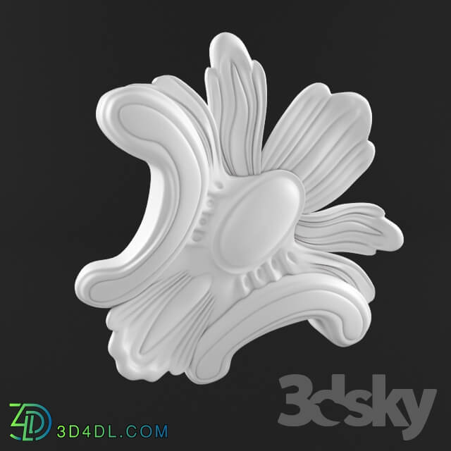 Decorative plaster - Molded element in a classic style