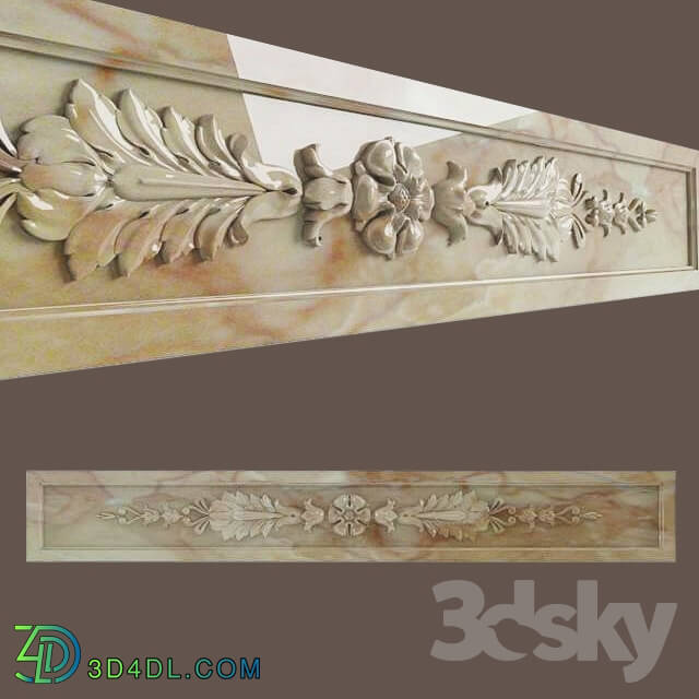 Decorative plaster - chimney frieze