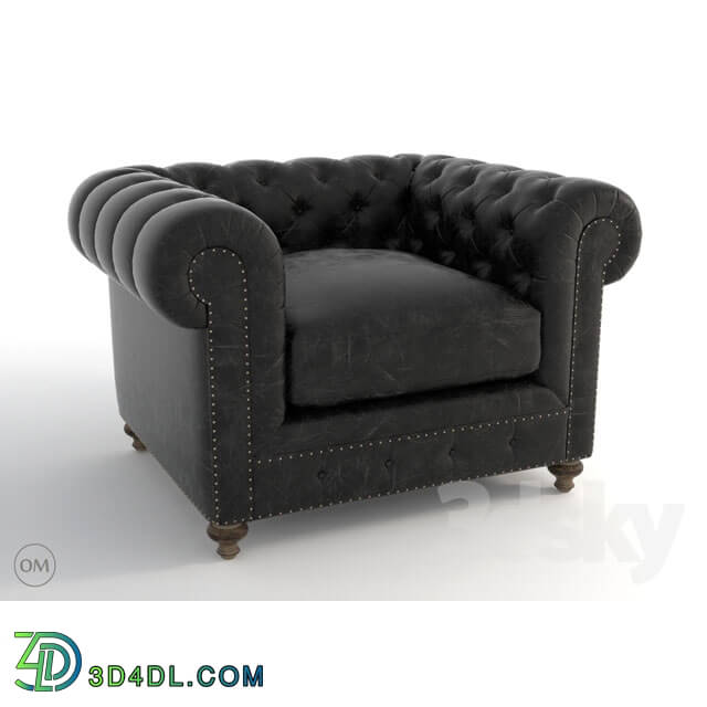 Arm chair - Cigar club leather armchair 7841-3002 ST