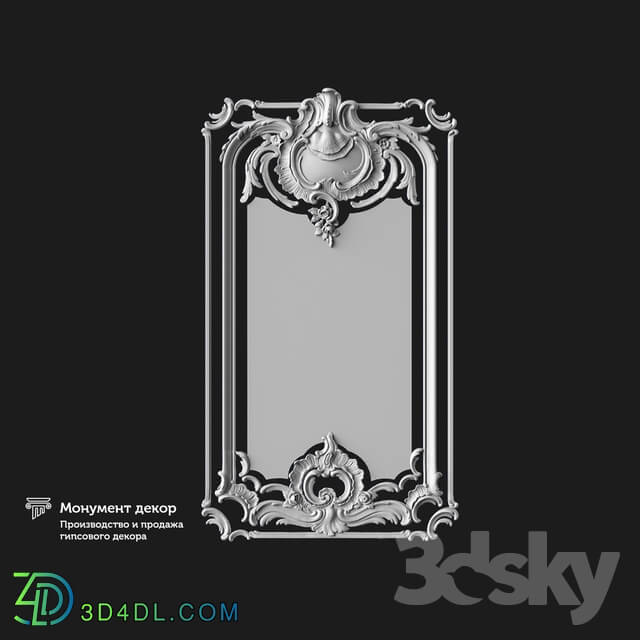 Decorative plaster - OM Architectural mirror ST 23