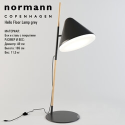 Floor lamp - Hello Floor Lamp _Normann Copenhagen_ 