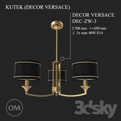 Ceiling light - KUTEK _DECOR_ DEC-ZW-3-VERSACE-A-BLACK 