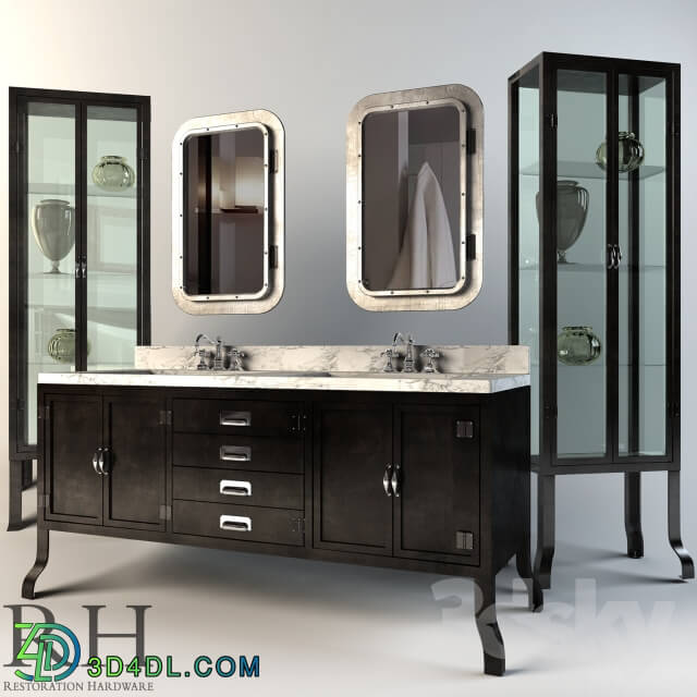 Bathroom furniture - Restoration Hardware Pharmacy Collection Black