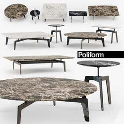 Table - Poliform Tribeca coffee table set 