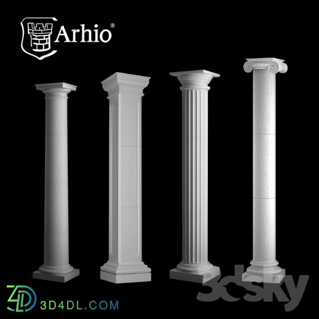 Decorative plaster - Collection column_ Arhio_ production _AKL 282-1-AKL 324-1_