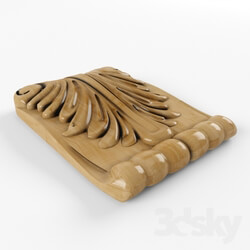 Decorative plaster - carved bracket 