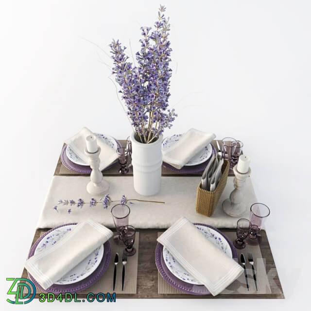 Tableware - Table setting with lavender