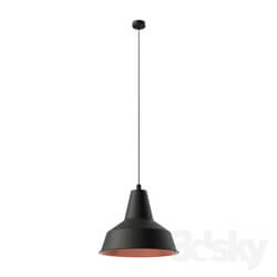 Ceiling light - 49387 Suspension SOMERTON_ 1х60W _E27__ Ø350_ steel_ black_ copper 