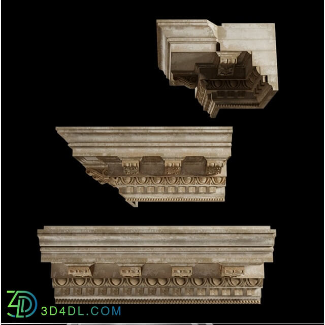 Decorative plaster - Classic curtain rod _3 types_