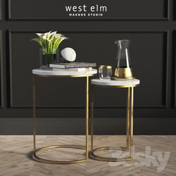 Table - Round Nesting Side Tables Set West Elm 