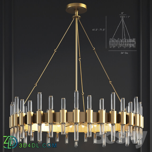 Ceiling light - Haskell Large Chandelier Arteriors Home