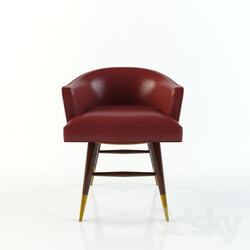 Chair - Leather Swivel Chair by Edward Wormley for Dunbar 
