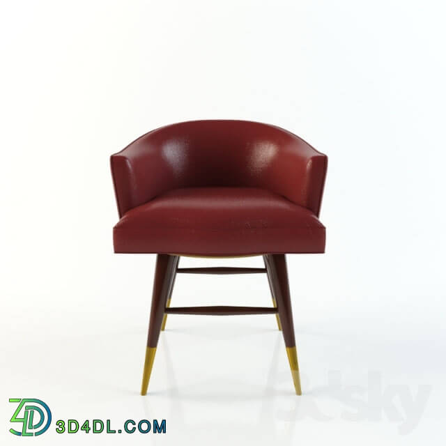 Chair - Leather Swivel Chair by Edward Wormley for Dunbar