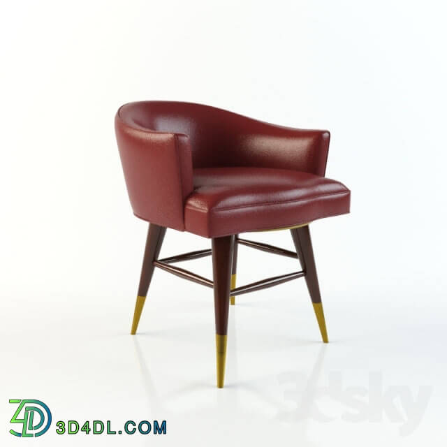 Chair - Leather Swivel Chair by Edward Wormley for Dunbar