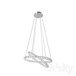 Ceiling light - 31667 LED suspension VARRAZO_ 29_6W _LED__ Ø550_ H1200_ steel_ chrome _ crystal_ transparent 