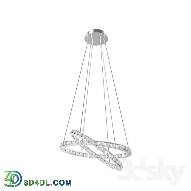 Ceiling light - 31667 LED suspension VARRAZO_ 29_6W _LED__ Ø550_ H1200_ steel_ chrome _ crystal_ transparent