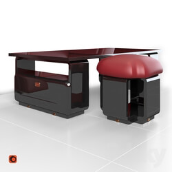 Table _ Chair - Coffee table and pouf Burgundy 