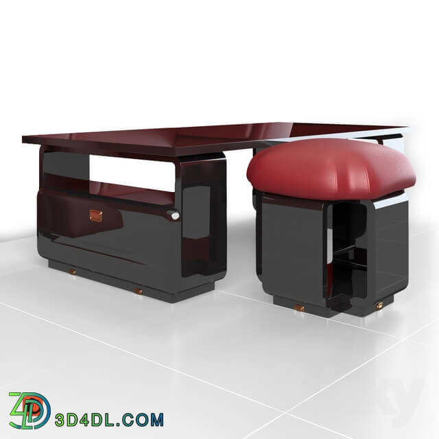 Table _ Chair - Coffee table and pouf Burgundy