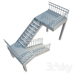 Staircase - Outdoor metal staircase 