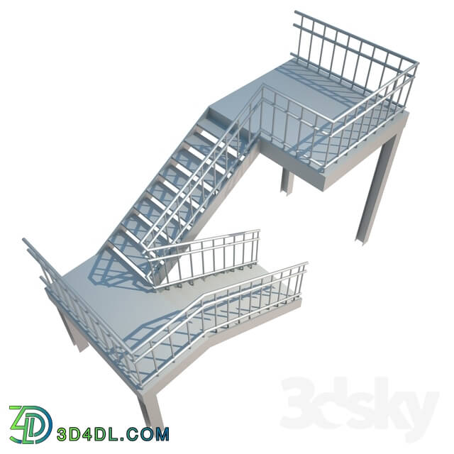 Staircase - Outdoor metal staircase