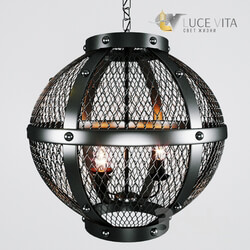 Ceiling light - Pendant black lamp Lumina Deco _Cavaro_ 