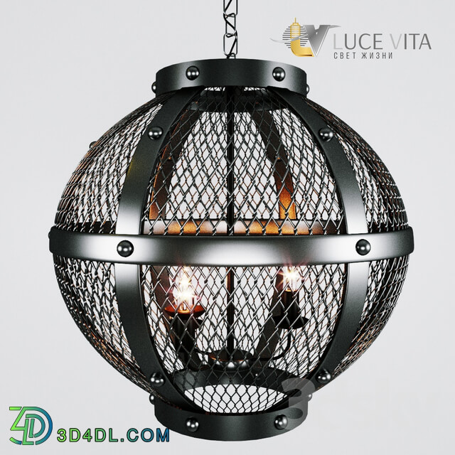 Ceiling light - Pendant black lamp Lumina Deco _Cavaro_