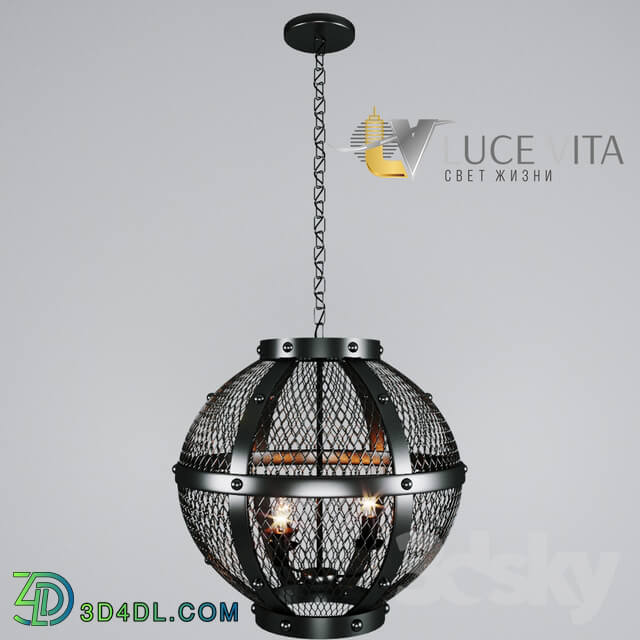 Ceiling light - Pendant black lamp Lumina Deco _Cavaro_