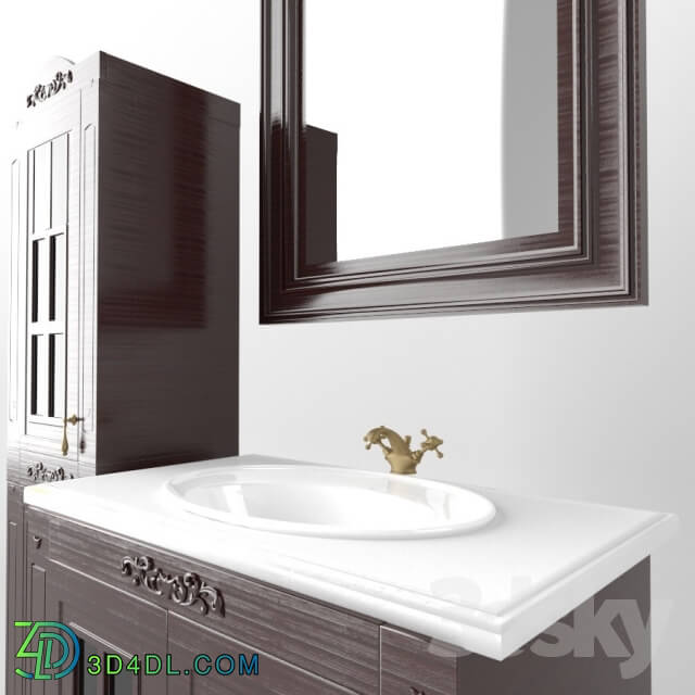 Bathroom furniture - _quot_Verona_quot_ -85_ scuro