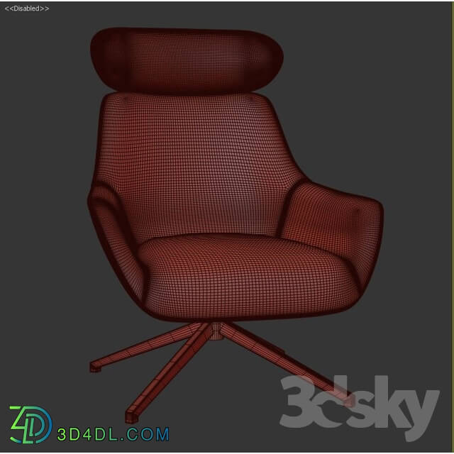 Arm chair - Brady Swivel Headrest Lounge Chair