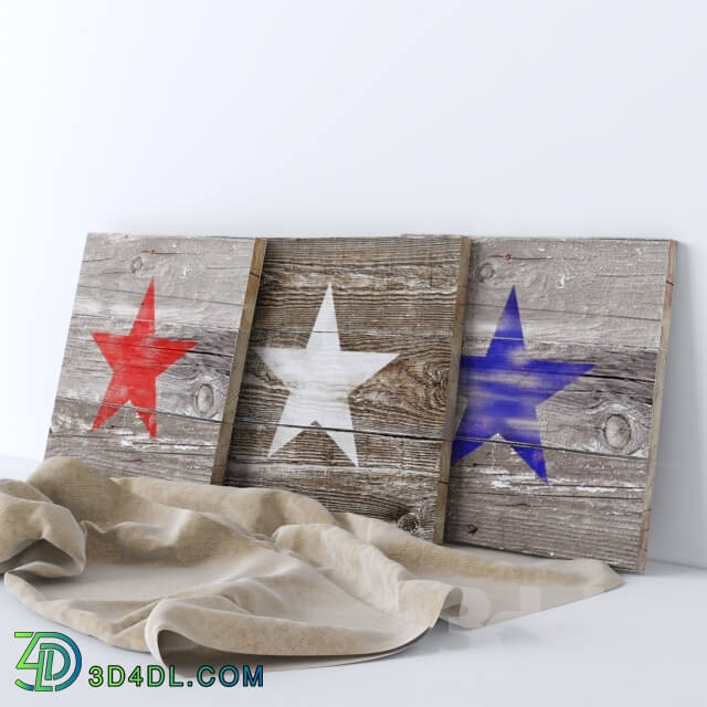 Other decorative objects - Decor _ board with stars _