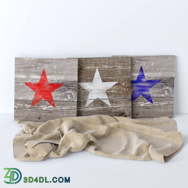 Other decorative objects - Decor _ board with stars _