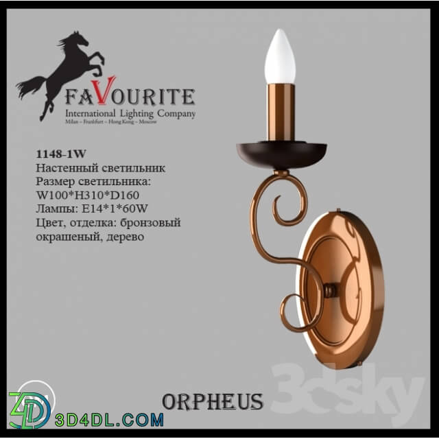 Wall light - Favourite 1148-1W Sconce