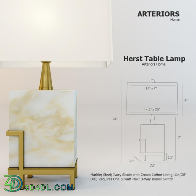 Table lamp - Arteriors - Herst Table Lamp