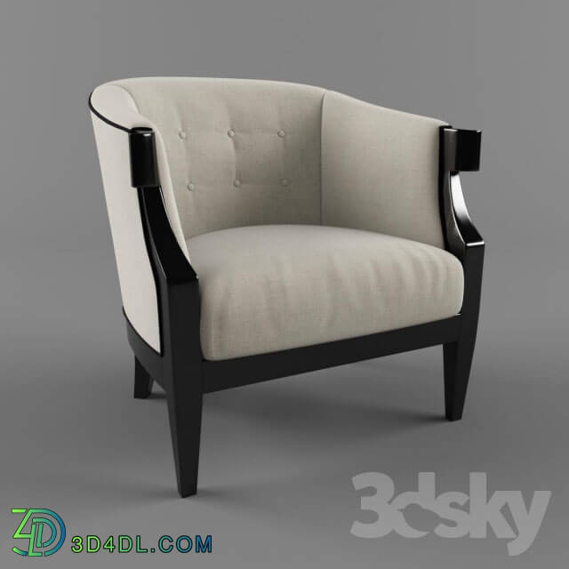 Arm chair - Rare Ebonized Biedermeier Armchair
