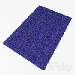 Carpets - Blue carpet with long pile 2 x 3 m 