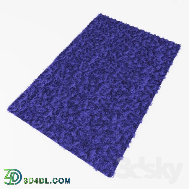 Carpets - Blue carpet with long pile 2 x 3 m