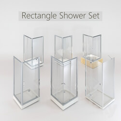 Shower - Collection of Rectangular Shower Cabins 