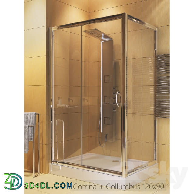 Shower - Collection of Rectangular Shower Cabins