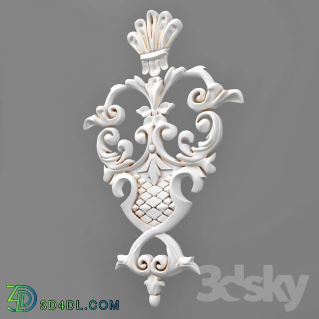 Decorative plaster - threaded element