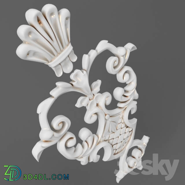 Decorative plaster - threaded element