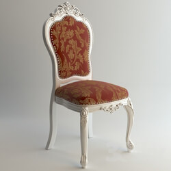Chair - White baroque chair 