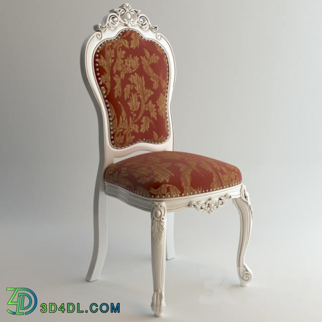 Chair - White baroque chair