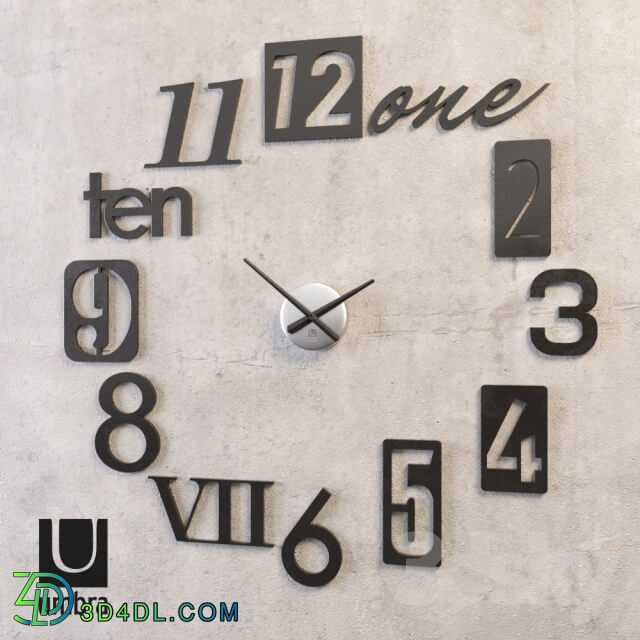 Other decorative objects - Wall clock Numbra