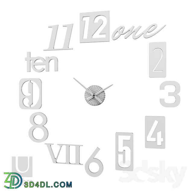 Other decorative objects - Wall clock Numbra