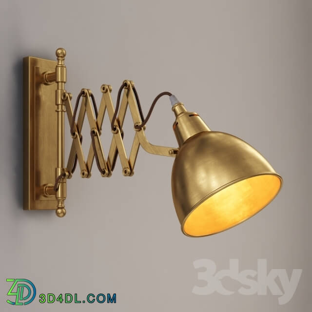 Wall light - GRAMERCY HOME - INDUSTRIAL SCISSOR SCONCE SN012-1-BRS