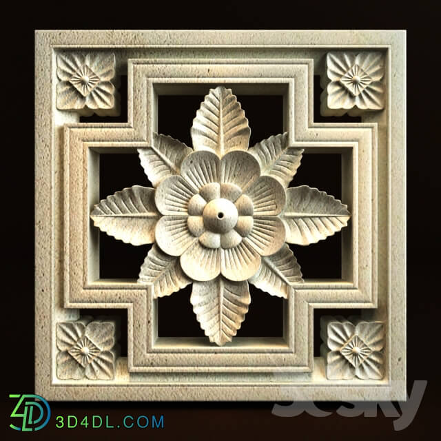 Decorative plaster - Bali Carving ornament 020