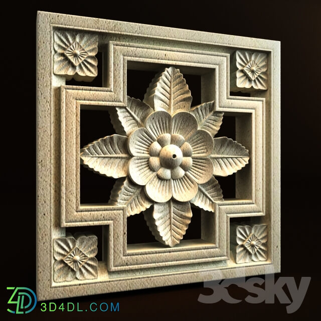 Decorative plaster - Bali Carving ornament 020