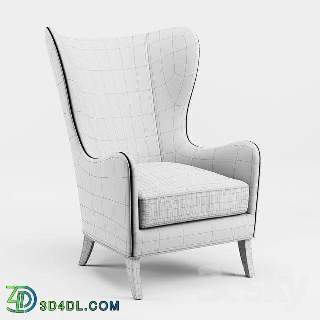 Arm chair - Massoud Viviette Wing Chair