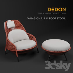 Chair - Wing Chair _ Footstool 